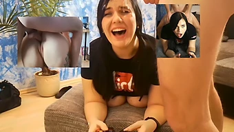 Gamer Girl Experiences Intense Pleasure During Video Game Session