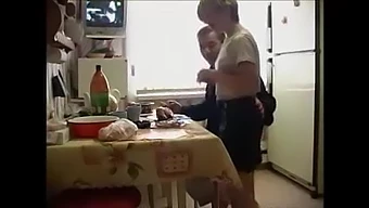 Stepdad And Stepdaughter Share An Intimate Meal On The Wall