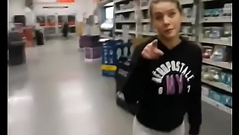 A horny stranger gives public oral pleasure in Walmart