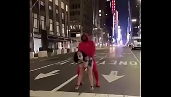 Thick queen Rogue and king Nasir's outdoor encounter in NYC