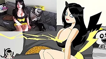 Miss Hannah Minx Flaunts Her Big Boobs In Anime Gifs