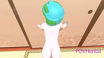 Hentai-tonåring upplever missionären och bakifrån med Earth-Chan