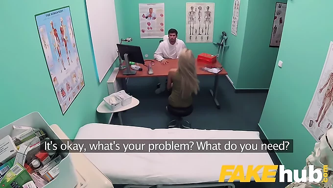 Fake hospital scene with Russian MILF and doctor