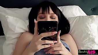 Step-Sis'S Orgasmic Reaction To Finding Step-Brother'S Dick Pic