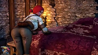 En sensuel vinternat med en Witcher-tema trekant