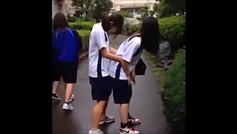 Japanese Girls Stand And Deliver In Backdoor Action