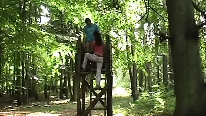 European teen gets rough doggystyle and facial in the outdoors