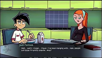 Danny Phantom的Amity Park冒险继续与诱人的啦啦队长一起进行视频游戏启发的hentai